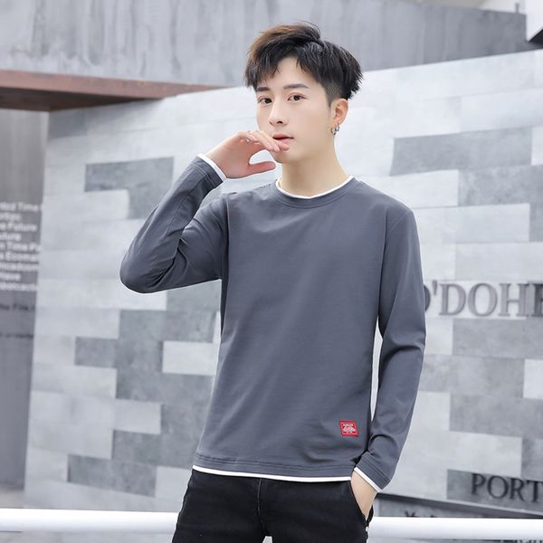 spring and autumn holiday two piece round neck long sve t-shirt men's korean version slim fit youth casual bottomed shirt trend, White;black
spring and autumn holiday two piece round neck long sve t-shirt men's korean version slim fit youth casual bottomed shirt trend, White;black