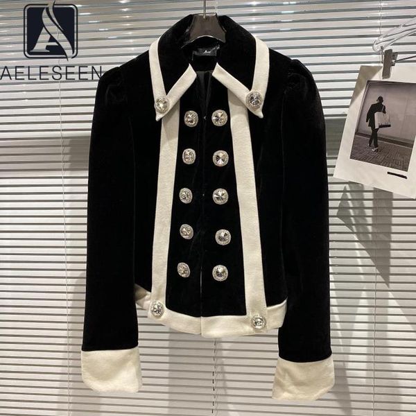 women's jackets aeleseen designer fashion jacket 2021 autumn winter contrast color luxury outwear crystal double breasted elegant coat, Black;brown
women's jackets aeleseen designer fashion jacket 2021 autumn winter contrast color luxury outwear crystal double breasted elegant coat, Black;brown