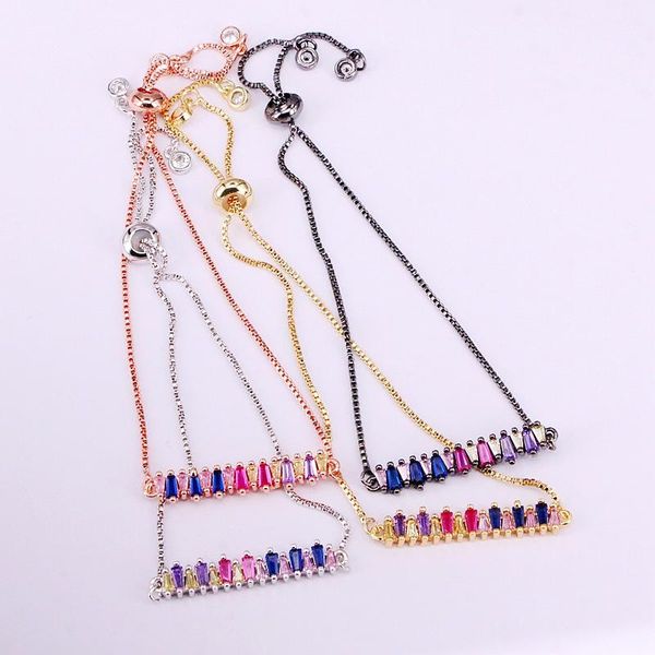 link, chain 6pcs, rainbow charm cz micro pave colorful zirconia bracelets brilliant link statement jewelry, Black
link, chain 6pcs, rainbow charm cz micro pave colorful zirconia bracelets brilliant link statement jewelry, Black