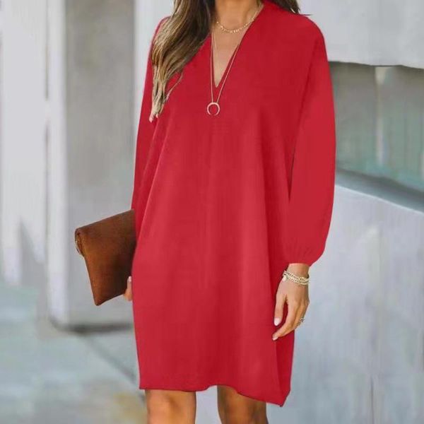 casual dresses women's fashion loose v neck solid color female o-neck long-sleeve dress ladies mini vestido sukienki #t2g, Black;gray
casual dresses women's fashion loose v neck solid color female o-neck long-sleeve dress ladies mini vestido sukienki #t2g, Black;gray
