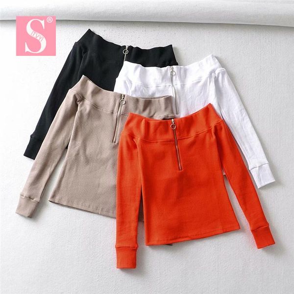 women's blouses & shirts stvy fashion off shoulder long sleeve strapless slash neck solid blouse 2021 spring ribbed cotton, White
women's blouses & shirts stvy fashion off shoulder long sleeve strapless slash neck solid blouse 2021 spring ribbed cotton, White