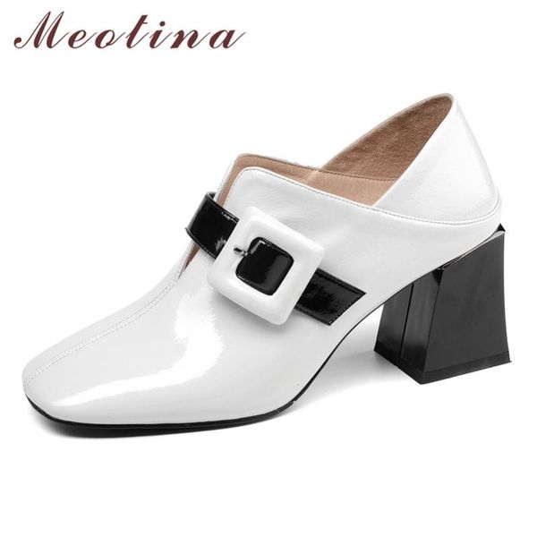 dress shoes meotina women pumps high heels natural genuine leather buckle thick heel cow square toe lady size 34-41, Black
dress shoes meotina women pumps high heels natural genuine leather buckle thick heel cow square toe lady size 34-41, Black