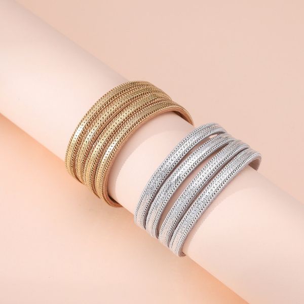 selling fashion pu leather bracelet multilayer chain snake chain magnetic buckle bracelet, Black
selling fashion pu leather bracelet multilayer chain snake chain magnetic buckle bracelet, Black