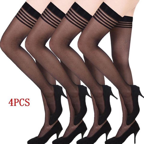 4pcs women stockings soft silk tights erotic lingerie tight high transparent female fashion club over-knee-socks socks & hosiery, Black;white
4pcs women stockings soft silk tights erotic lingerie tight high transparent female fashion club over-knee-socks socks & hosiery, Black;white
