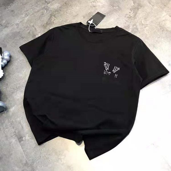 21 spring summer new fashion diamond wings gradient letters simple and fresh couple short sleeves, White
21 spring summer new fashion diamond wings gradient letters simple and fresh couple short sleeves, White