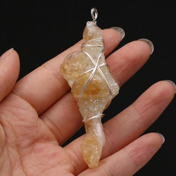 charms natural semi-precious stone pendant irregular yellow crystal bud 30x75mm for jewelry making necklaces accessories gift, Bronze;silver
charms natural semi-precious stone pendant irregular yellow crystal bud 30x75mm for jewelry making necklaces accessories gift, Bronze;silver
