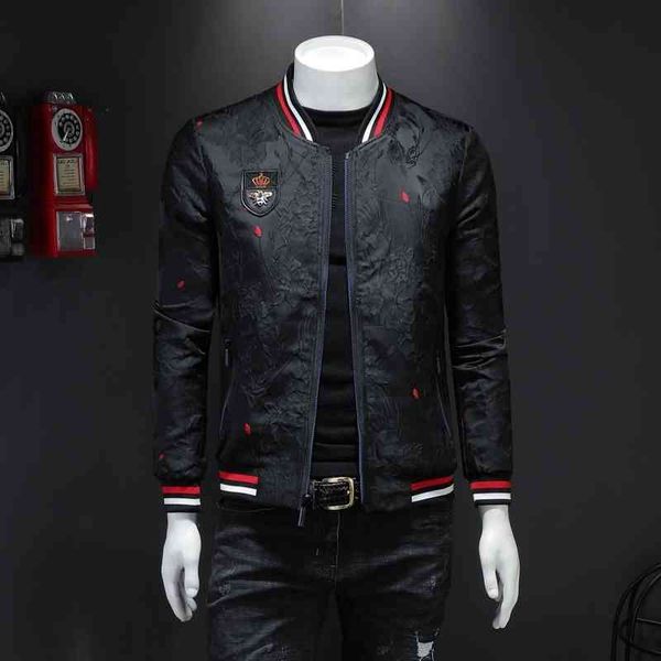 jacquard black bomber men embroidered slim fit coats 2021 autumn vintage business floral jacket coat brand streetwear, Black;brown
jacquard black bomber men embroidered slim fit coats 2021 autumn vintage business floral jacket coat brand streetwear, Black;brown