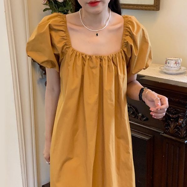 casual dresses korean chic soft sweet show thin neck dress woman wrinkle open back lace up waist bubble sleeve medium length 2yj6, Black;gray
casual dresses korean chic soft sweet show thin neck dress woman wrinkle open back lace up waist bubble sleeve medium length 2yj6, Black;gray