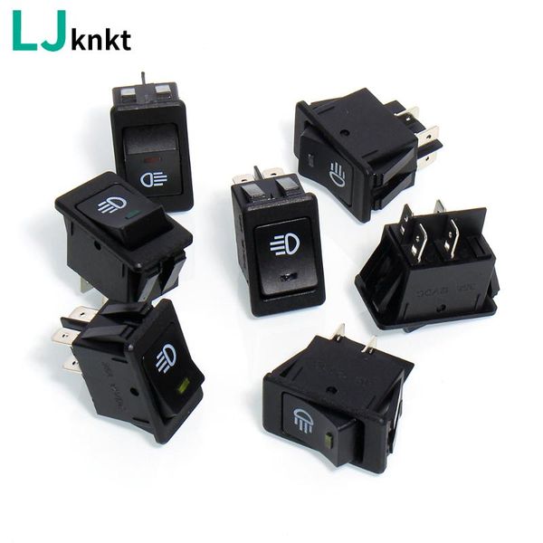 smart home control 5pcs red yellow green blue general motors fog lamp switch dc12v 35a motorcycle modification parts rocker
