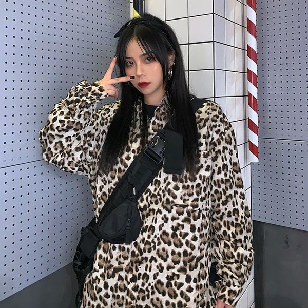 women's blouses & shirts street style leopard print casual women loose and harajuku long sleeve turn-down collar kimono blusas mujer, White
women's blouses & shirts street style leopard print casual women loose and harajuku long sleeve turn-down collar kimono blusas mujer, White