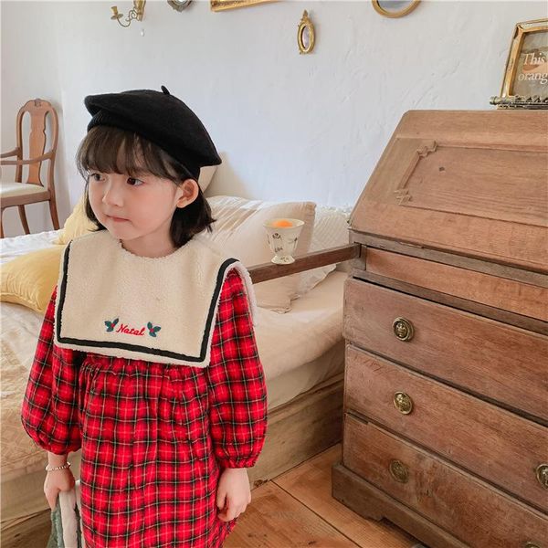 girl's dresses girls' autumn and winter plus cotton thick embroidered lapel long-sleeved plaid dress kids clothes, Red;yellow
girl's dresses girls' autumn and winter plus cotton thick embroidered lapel long-sleeved plaid dress kids clothes, Red;yellow