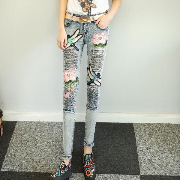 women's jeans women 2021 autumn winter high waist female casual stretch denim pencil pants lady slim skinny embroidered trousers y454, Blue
women's jeans women 2021 autumn winter high waist female casual stretch denim pencil pants lady slim skinny embroidered trousers y454, Blue