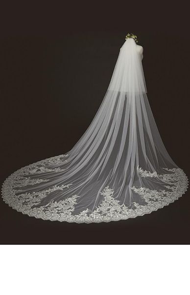 bridal veils wedding veil 3m/5m princess flower lace trailing two layers dress accessories with comb, Black
bridal veils wedding veil 3m/5m princess flower lace trailing two layers dress accessories with comb, Black