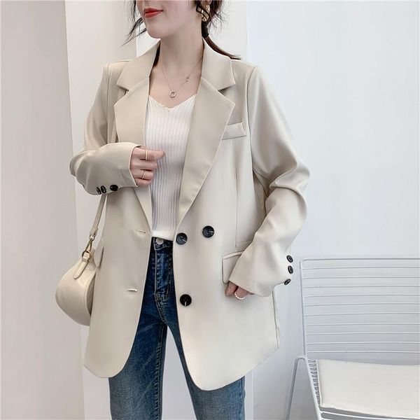 women's suits & blazers koran style 2021 double breasted suit jacket solid color classic formal blazer w112, White;black
women's suits & blazers koran style 2021 double breasted suit jacket solid color classic formal blazer w112, White;black