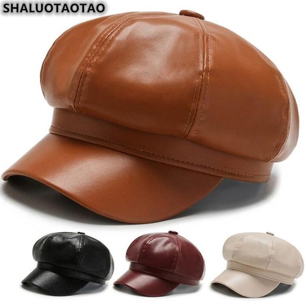 stingy brim hats autumn winter female leather octagonal hat keep warm teenager baseball caps fashion casual berets snapback casquette2021, Blue;gray
stingy brim hats autumn winter female leather octagonal hat keep warm teenager baseball caps fashion casual berets snapback casquette2021, Blue;gray