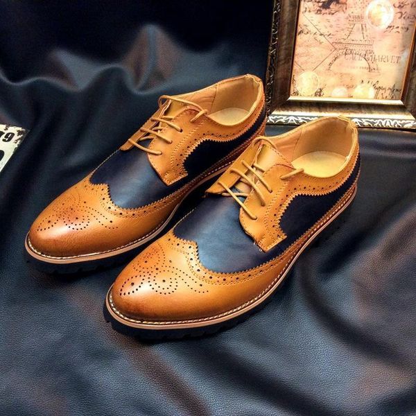 dress shoes mens fashion brogue carved lace spell color men's business casual big size 38-43, Black
dress shoes mens fashion brogue carved lace spell color men's business casual big size 38-43, Black