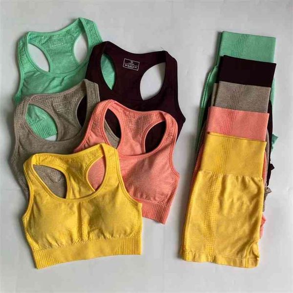 summer women vital seamless yoga sports suits sport bra+high waist fitness shorts gym set running sportswear workout clothes 210813, Gray
summer women vital seamless yoga sports suits sport bra+high waist fitness shorts gym set running sportswear workout clothes 210813, Gray