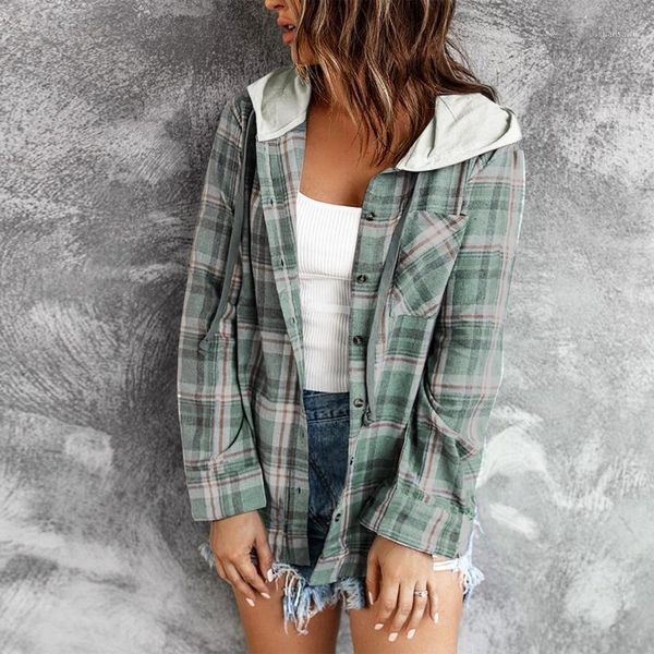 women's jackets 2021 womens plaid coat with hood pocket long sleeve ladies colorful printing jacket autumn hooded ropa mujer, Black;brown
women's jackets 2021 womens plaid coat with hood pocket long sleeve ladies colorful printing jacket autumn hooded ropa mujer, Black;brown