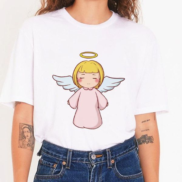 women's t-shirt summer graphic o-neck women cartoon angel short sleeve tee basic ladies clothes simple white 90s female t shirts
women's t-shirt summer graphic o-neck women cartoon angel short sleeve tee basic ladies clothes simple white 90s female t shirts