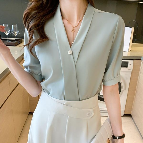 women's blouses & shirts chikichi 2021 summer korean version of the v-neck short-sleeved fashion chiffon shirt office lady pullover pin, White
women's blouses & shirts chikichi 2021 summer korean version of the v-neck short-sleeved fashion chiffon shirt office lady pullover pin, White