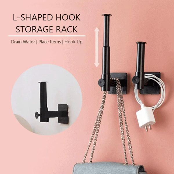 retractable hook hanger for kitchen bathroom multi-use l shape storage holder rack abs plastic easy tools wall mounted hooks & rails
retractable hook hanger for kitchen bathroom multi-use l shape storage holder rack abs plastic easy tools wall mounted hooks & rails
