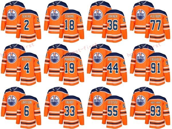 2018 New Edmonton Oilers Jerseys 19 Patrick Maroon 77 Oscar Klefbom 33 Cam Talbot 93 Ryan Nugent-Hopkins 2 Andrej Sekera 6 Adam Larsson Oran
2018 New Edmonton Oilers Jerseys 19 Patrick Maroon 77 Oscar Klefbom 33 Cam Talbot 93 Ryan Nugent-Hopkins 2 Andrej Sekera 6 Adam Larsson Oran