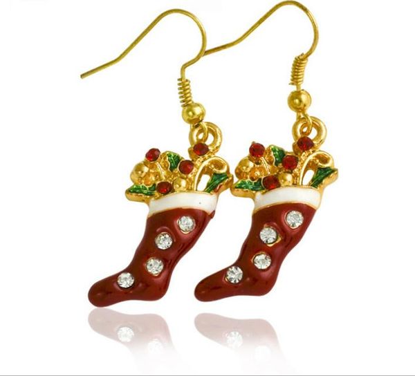 2017 new diamond socks christmas earrings europe and the united states style popular christmas ornaments personalized holiday earrings, Silver
2017 new diamond socks christmas earrings europe and the united states style popular christmas ornaments personalized holiday earrings, Silver