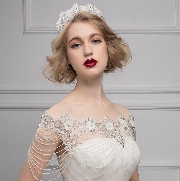 new bride shoulder chain bridal crystals lace wraps wedding bridal fashion necklace jewelry rhinestones noble romance vintage, White
new bride shoulder chain bridal crystals lace wraps wedding bridal fashion necklace jewelry rhinestones noble romance vintage, White