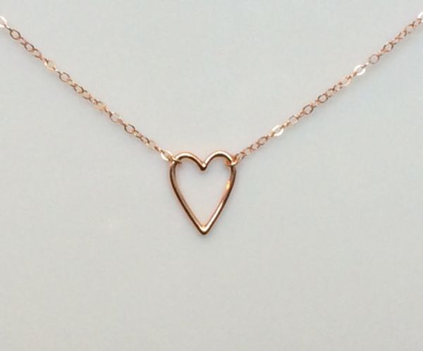 tiny line hollow out open heart pendant chain necklaces simple wire wrapped love heart necklaces for lovers couples, Silver
tiny line hollow out open heart pendant chain necklaces simple wire wrapped love heart necklaces for lovers couples, Silver
