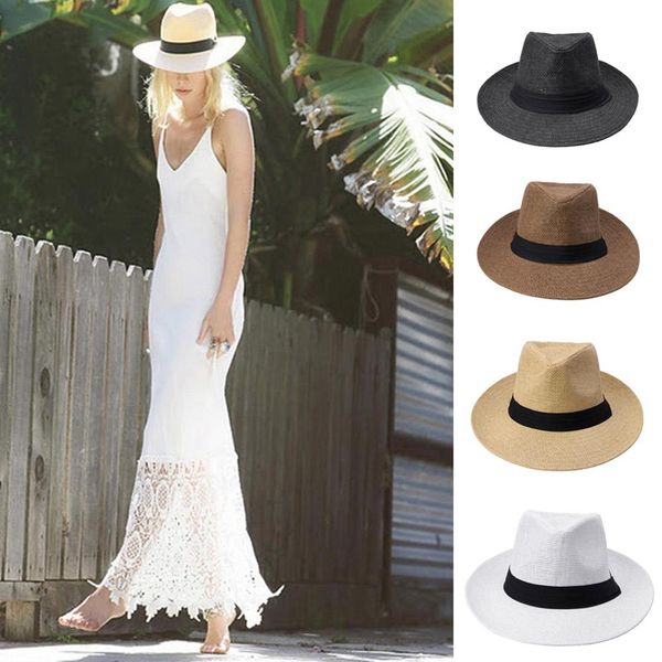 Fashion Men Women Panama Hats Summer Contrast Color Straw Ribbon Pinched Crown Rolled Trim Floppy Hat Beach Cap Sombrero Paja
Fashion Men Women Panama Hats Summer Contrast Color Straw Ribbon Pinched Crown Rolled Trim Floppy Hat Beach Cap Sombrero Paja