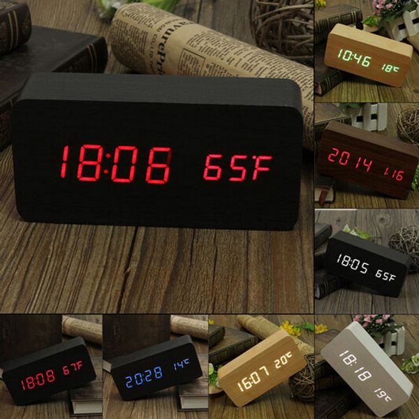 modern sensor wood clock dual led display bamboo clock digital alarm clock led clock show temp time voice control
modern sensor wood clock dual led display bamboo clock digital alarm clock led clock show temp time voice control
