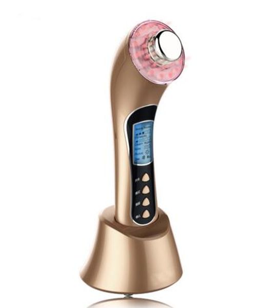 

2018 shock wave therapy equipment for face lift with 3mhz ultrasonic galvanic led light and bio vibration for home use sliming beauty device