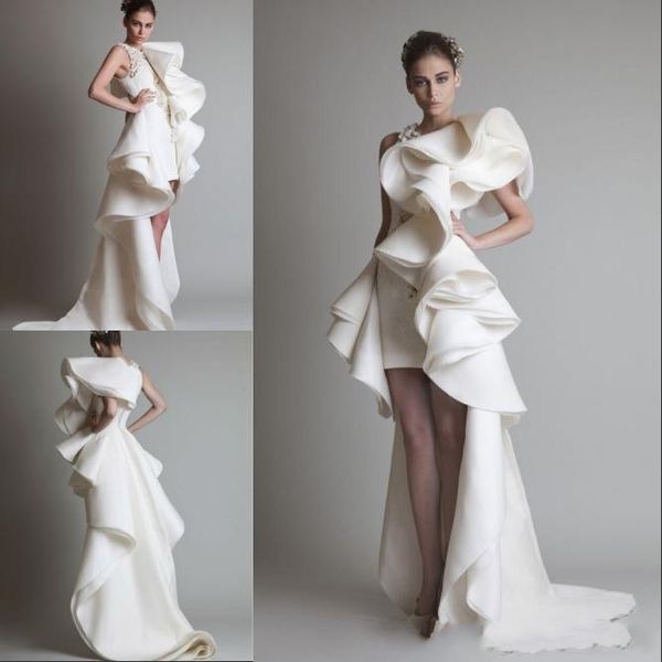 prom dresses one shoulder appliques ruffles sheath hi-lo organza pageant dress white ivory krikor jabotian tiered bridal gowns, Black
prom dresses one shoulder appliques ruffles sheath hi-lo organza pageant dress white ivory krikor jabotian tiered bridal gowns, Black