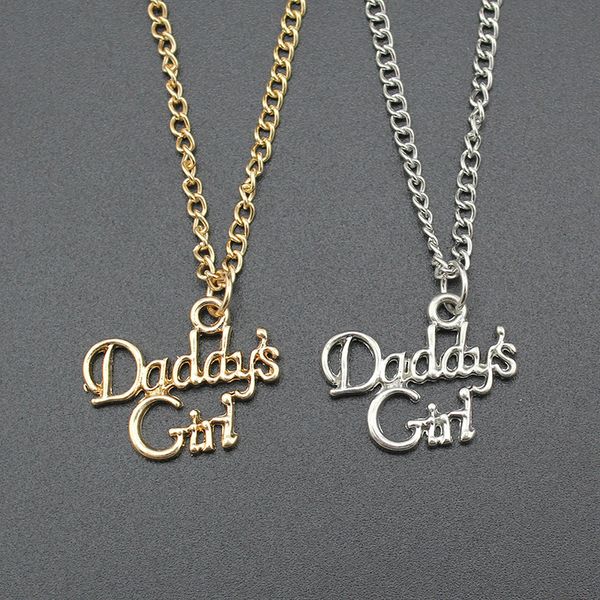 wholesale- fashion women jewelry gold daddy's girl pendant choker necklace gift for kids birthday gift ef19, Silver
wholesale- fashion women jewelry gold daddy's girl pendant choker necklace gift for kids birthday gift ef19, Silver