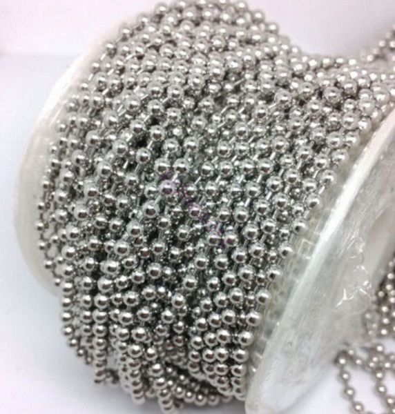 lot 10meters wholesale 1.5mm/2mm/ 2.4mm / 3.2mm stainless steel fashion shiny ball beads chain diy jewelry finding/ marking, Silver
lot 10meters wholesale 1.5mm/2mm/ 2.4mm / 3.2mm stainless steel fashion shiny ball beads chain diy jewelry finding/ marking, Silver
