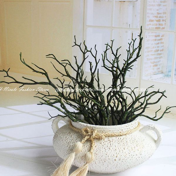 Ramas secas artificiales inicio decorativos de plástico accesorios ... Ramas secas con flores