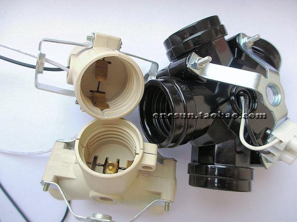 E27 X 2 Multi Functional Lamp Bases E27 X 3 Multiple Distributor E27 X 5 Lamp Holder Converter Screw Mouth with Terminals Wires