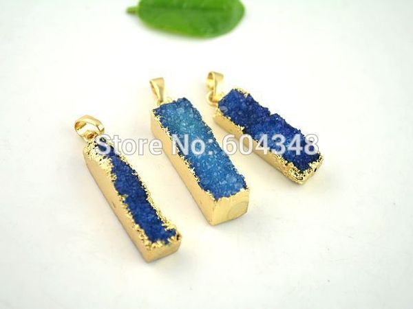 crystal luxury crystal shiny 3pcs nature slim rectangle druzy quartz pendant in blue color, gold plated druzy geode pendant golden gem stone, Bronze;silver
crystal luxury crystal shiny 3pcs nature slim rectangle druzy quartz pendant in blue color, gold plated druzy geode pendant golden gem stone, Bronze;silver