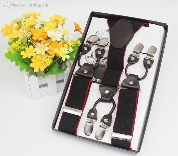 wholesale-2015 new fashion suspenders genuine leather men's braces 6 clips elastic suspenders straps fashion bretels free, Black;white
wholesale-2015 new fashion suspenders genuine leather men's braces 6 clips elastic suspenders straps fashion bretels free, Black;white