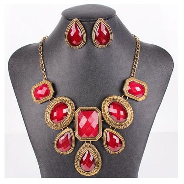 PN12701 fashion new Vintage Necklace Set Jewelry Set Red blue Color Charm Necklace Womman Dress Chocker
PN12701 fashion new Vintage Necklace Set Jewelry Set Red blue Color Charm Necklace Womman Dress Chocker