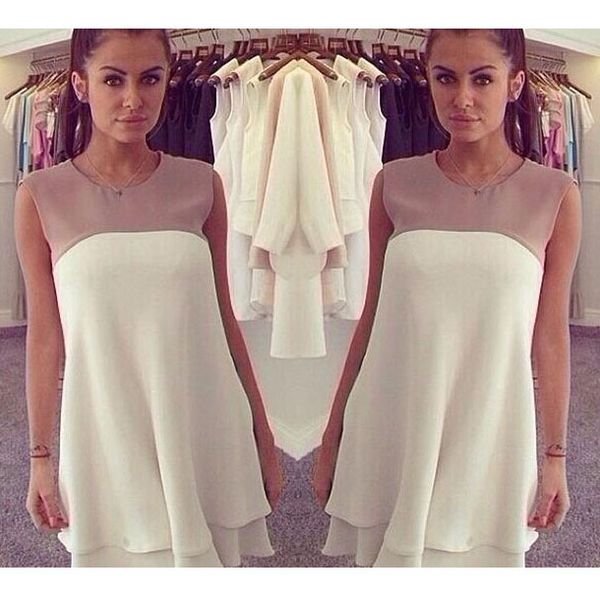 summer white chiffon dresses fashion women mini dress sleeveless dress vestidos party prom girl casual dress clothing b20, Black;gray
summer white chiffon dresses fashion women mini dress sleeveless dress vestidos party prom girl casual dress clothing b20, Black;gray
