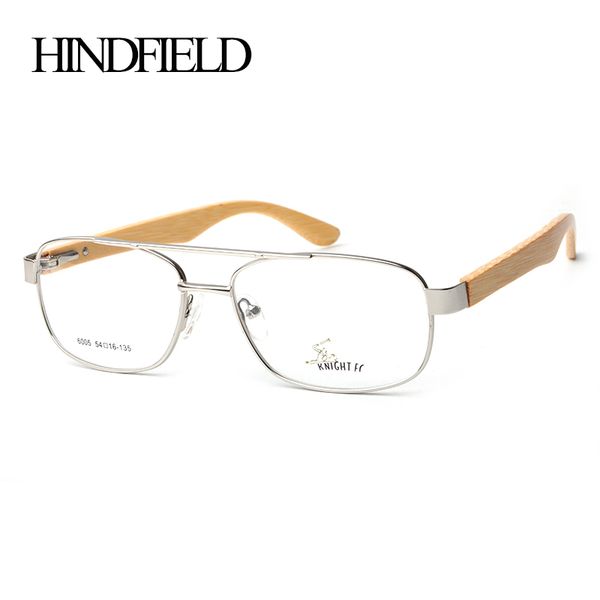 wholesale- hindfield vintage bamboo optical frames fashion eye glasses frame men women oculos de grau, Silver
wholesale- hindfield vintage bamboo optical frames fashion eye glasses frame men women oculos de grau, Silver