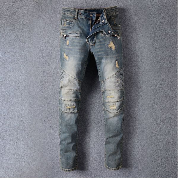 new 2018 famous mens jeans luxury men denim trousers slim straight patchwork blue hole jeans pants
new 2018 famous mens jeans luxury men denim trousers slim straight patchwork blue hole jeans pants
