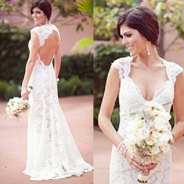 stunning backless wedding dress romantic sheath lace bridal gowns beach party brides formal wear reception dresses garden, White
stunning backless wedding dress romantic sheath lace bridal gowns beach party brides formal wear reception dresses garden, White