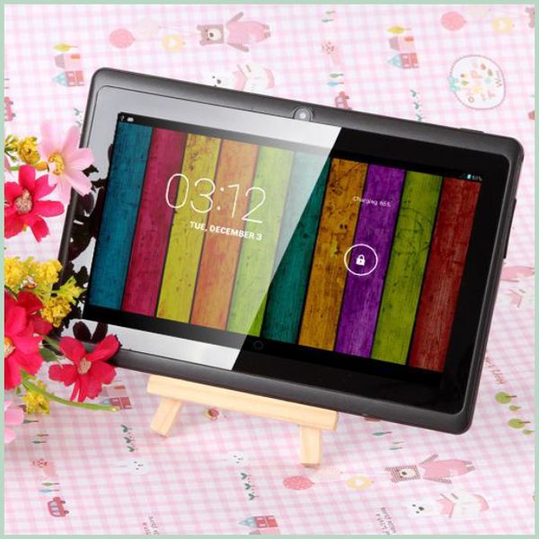 

q8 7 inch tablet pc a33 quad core allwinner android 4.4 kitkat capacitive 1.5ghz 512mb ram 4gb rom wifi dual camera flashlight q88 mq50