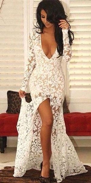 plunging neckline lace applique split mermaid evening dresses 2017 long sleeves sheer evening gowns formal party dresses pageant gown ba1091, Black;red
plunging neckline lace applique split mermaid evening dresses 2017 long sleeves sheer evening gowns formal party dresses pageant gown ba1091, Black;red