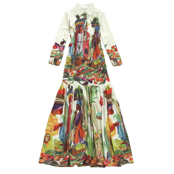 wholesale- fashion runway 2017 designer maxi dress women's long sleeve vintage pattern printed bohemian long dress, White;black
wholesale- fashion runway 2017 designer maxi dress women's long sleeve vintage pattern printed bohemian long dress, White;black