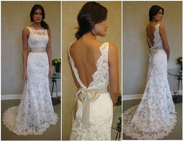 backless a-line long vintage lace wedding dresses new arrive lace applique bateau chapel train long bridal gowns no sleeve vestido, White
backless a-line long vintage lace wedding dresses new arrive lace applique bateau chapel train long bridal gowns no sleeve vestido, White