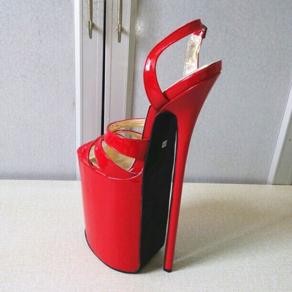 30cm heel height genuine leather round toe stiletto heel sandals party shoes us size 5-14 no.y3005r, Black
30cm heel height genuine leather round toe stiletto heel sandals party shoes us size 5-14 no.y3005r, Black
