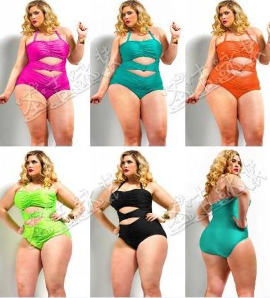 women bandage swimwear plus size one piece high waist bikini swimsuit push up monokini halter neck bath suit gift solid us12-20, White;black
women bandage swimwear plus size one piece high waist bikini swimsuit push up monokini halter neck bath suit gift solid us12-20, White;black